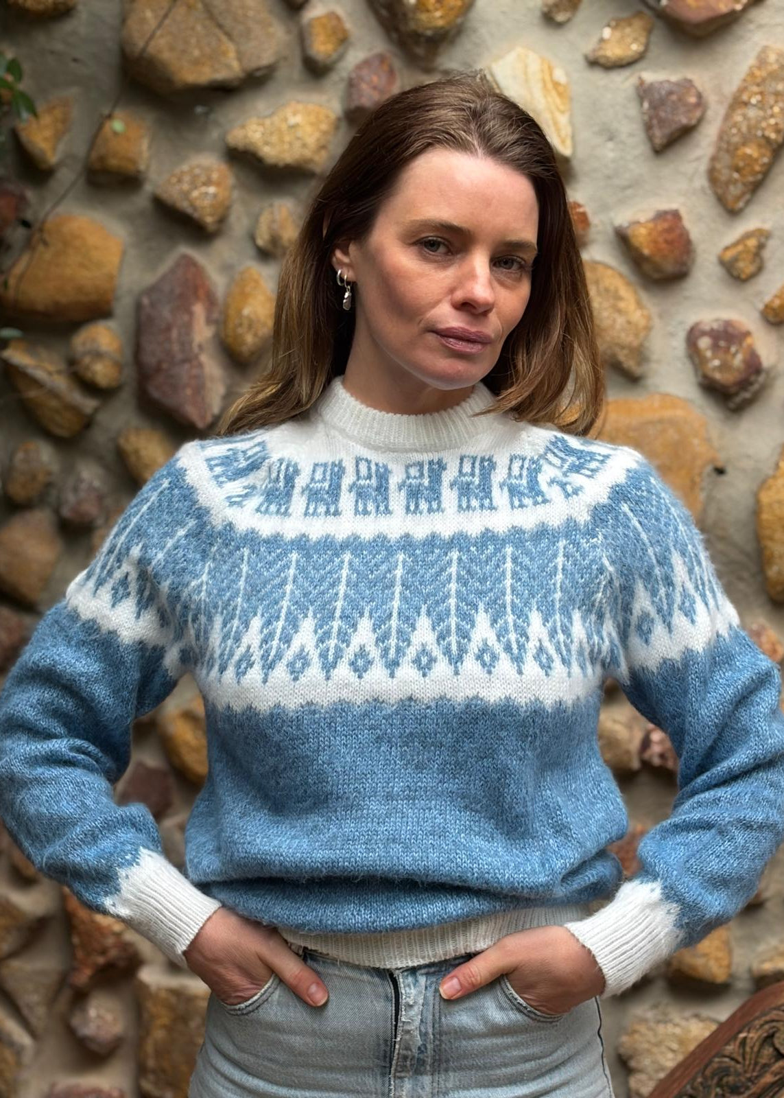 Bolivian Alpaca Knit Jumper l Aus Women 8-10 (Small)