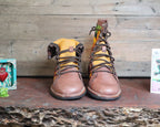 Size 36 - Gypsy Boots - Giant Sunflower