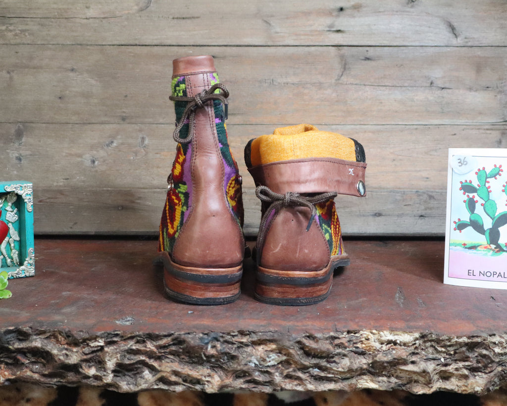 Size 36 - Gypsy Boots - Giant Sunflower