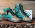 Size 37 - Gypsy Boots - Green Peacock