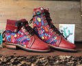 Size 37 - Gypsy Boots - Rainbow Birds and Flowers