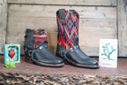 Size 37 - Blunt Toe Cowgirl Bling - Aztec Diamonds