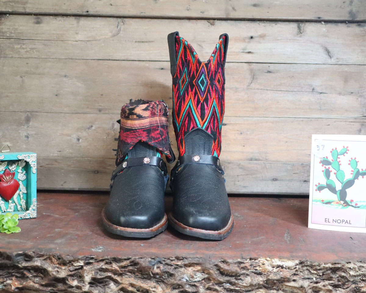 Size 37 - Blunt Toe Cowgirl Bling - Aztec Diamonds