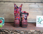 Size 37 - Blunt Toe Cowgirl Bling - Pink Bird