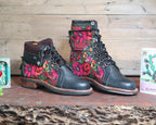 Size 37 - Gypsy Boots - Pink Flowers