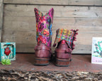 Size 37 - Blunt Toe Cowgirl Bling - Warm Garden