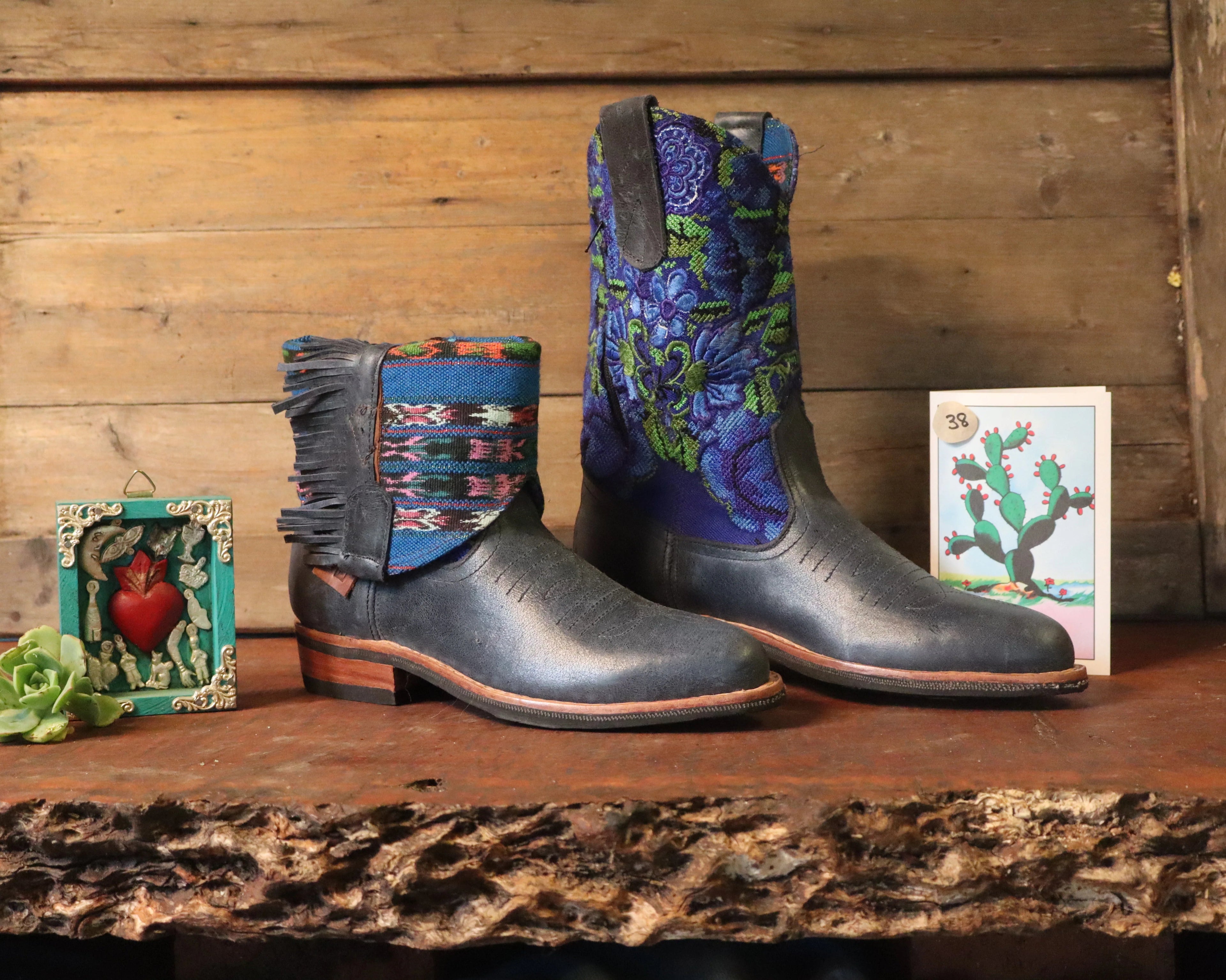 Size 38 - Cowgirl Boots - Blue Rose