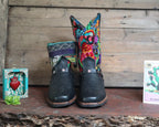Size 38 - Blunt Toe Cowgirl Bling - Bright Bird