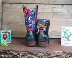 Size 38 - Blunt Toe Cowgirl Bling - Bright Bird