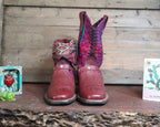 Size 38 - Blunt Toe Cowgirl Bling - Hot Pink