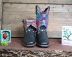 Size 38 - Blunt Toe Cowgirl Bling - Pastel Patterns