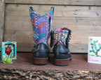 Size 38 - Blunt Toe Cowgirl Bling - Pastel Patterns