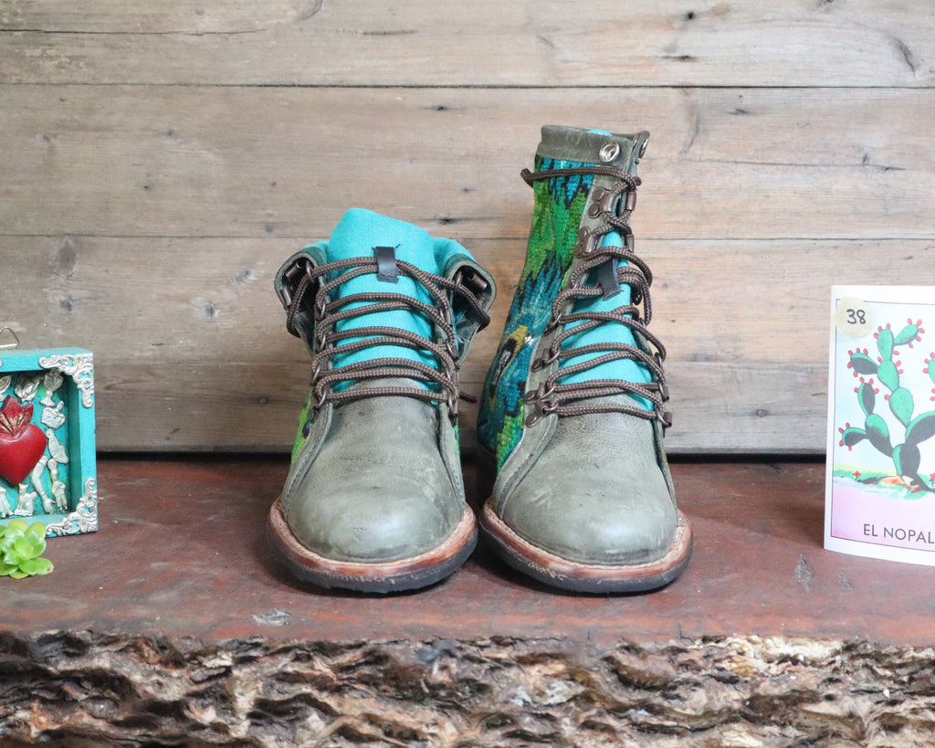 Size 38 - Gypsy Boots - Light  Green