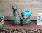 Size 38 - Gypsy Boots - Light  Green