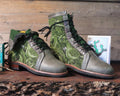 Size 39 - Gypsy Boots - Green Doves and Roses