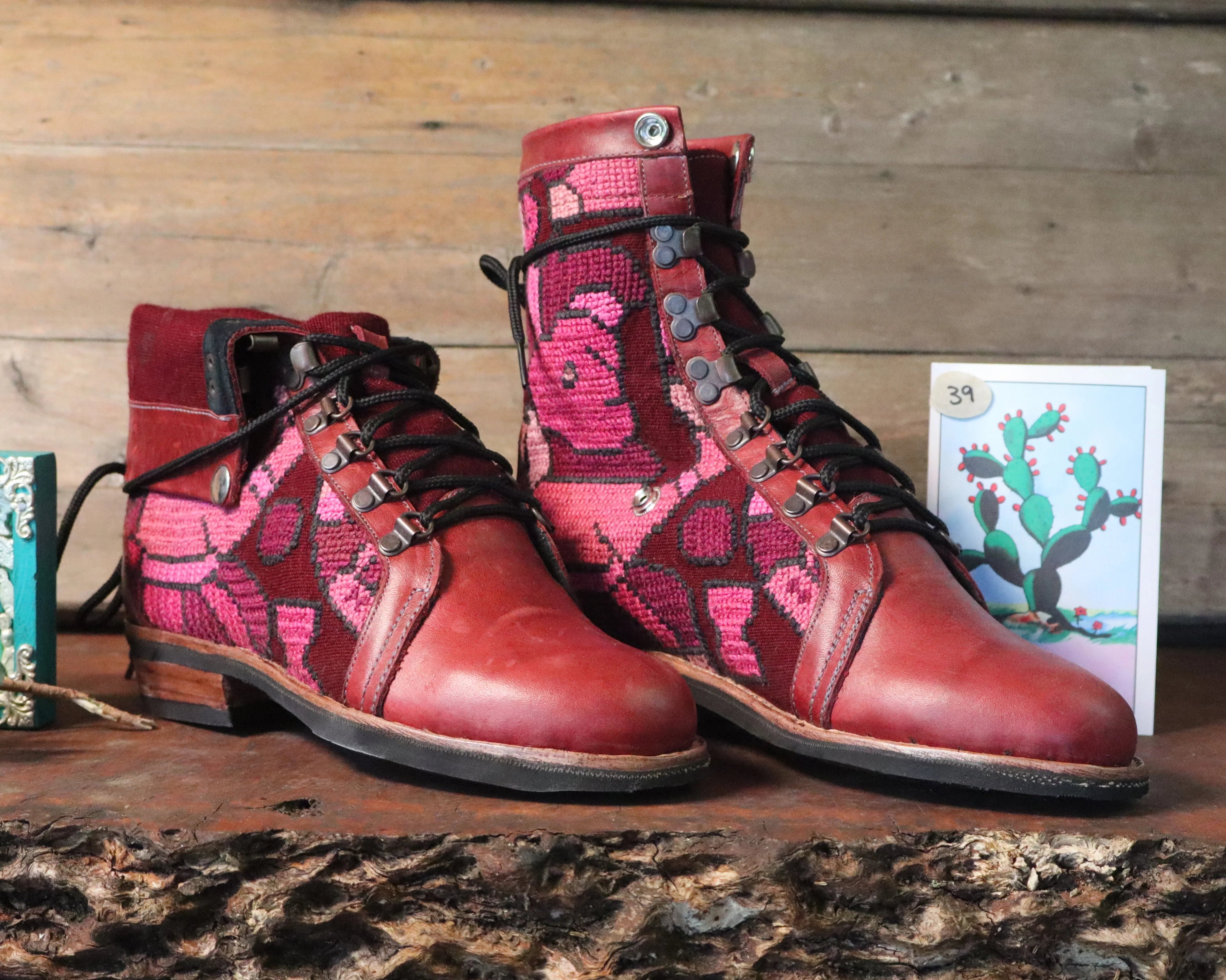 Size 39 - Gypsy Boots - Mayan Gods