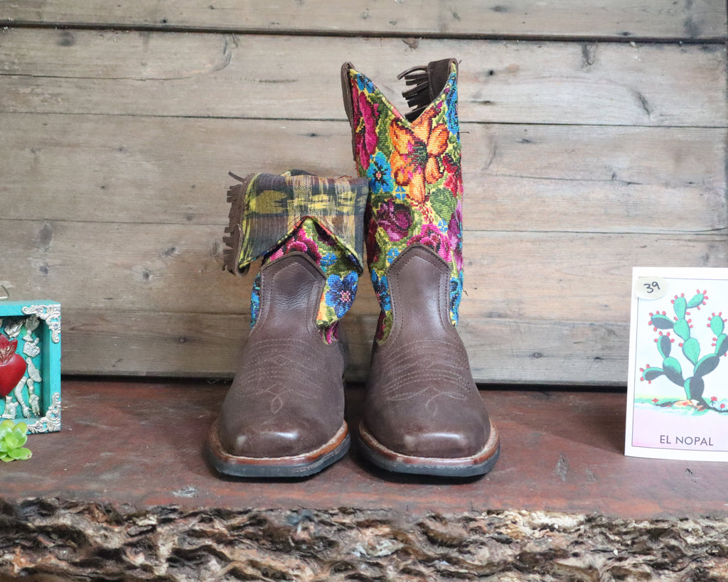 Size 39 - Cowgirl Boots - Yellow Brown
