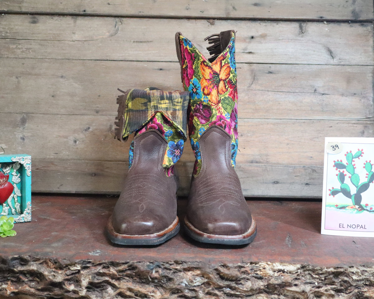 Size 39 - Cowgirl Boots - Yellow Brown