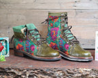 Size 39 - Gypsy Boots - Terquoise Garden