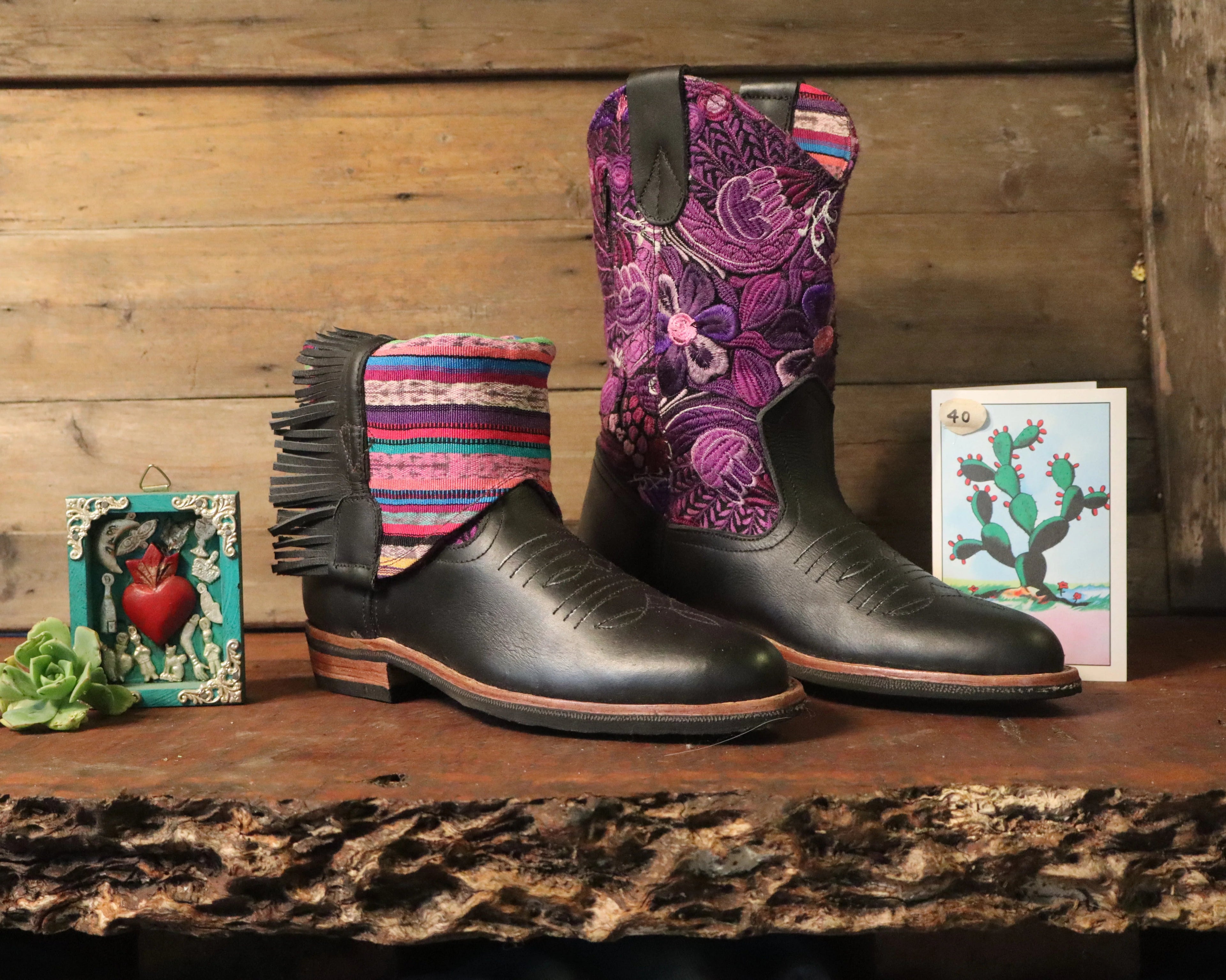 Size 40 - Cowgirl Boots - Purple Peacock