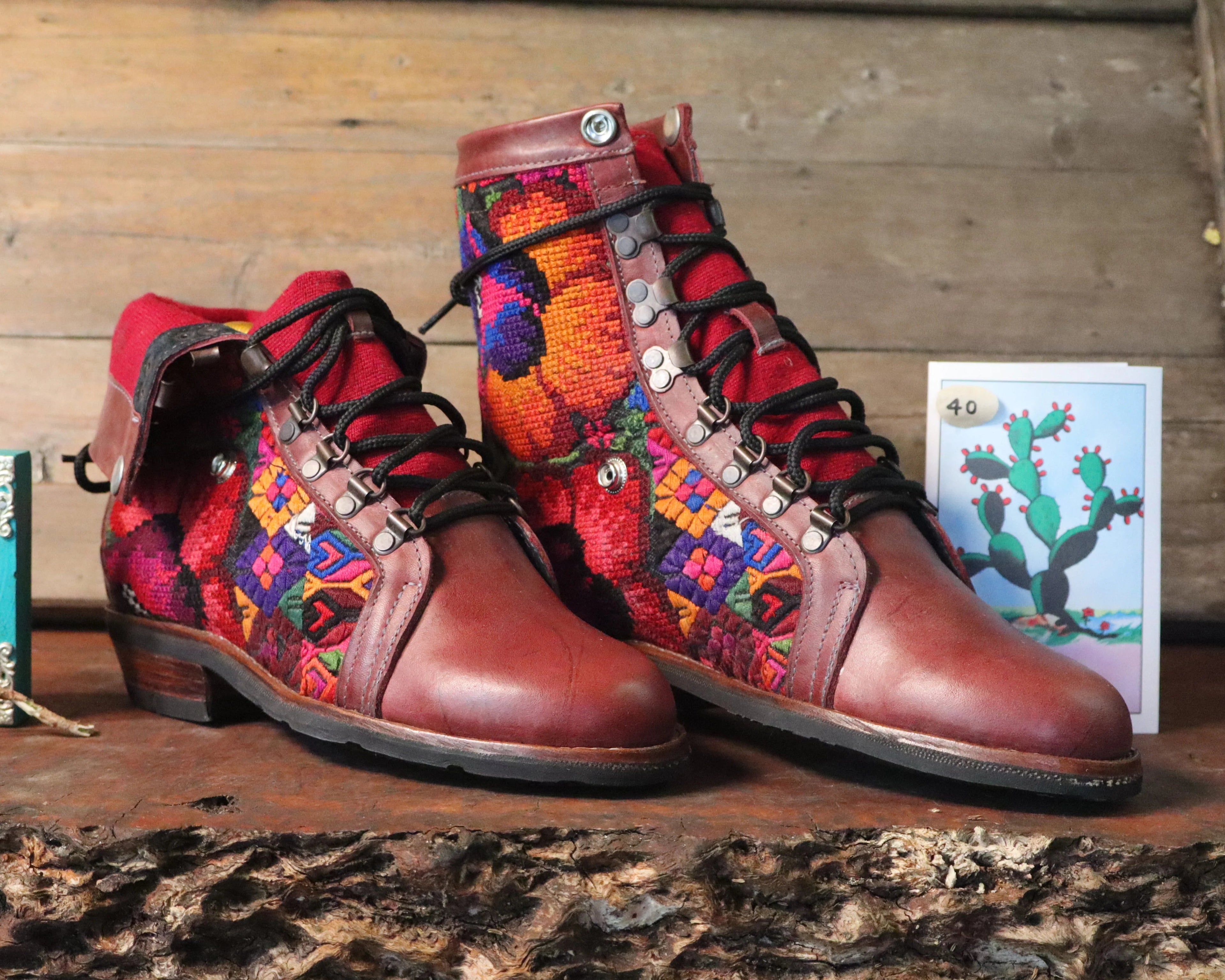 Size 40 - Gypsy Boots - Tropical Flowers