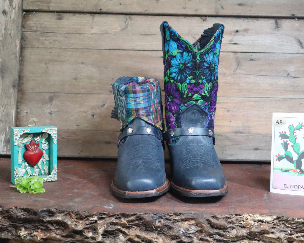 Size 40 - Blunt Toe Cowgirl Bling -Purple Roses