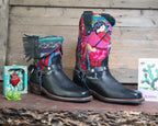 Size 40 - Blunt Toe Cowgirl Bling -Black Violin