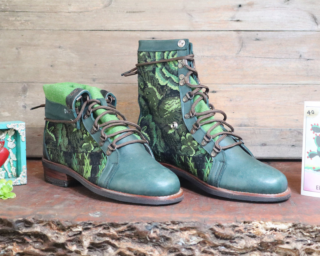 Size 40 - Gypsy Boots - Bright Green