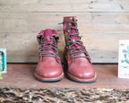 Size 40 - Gypsy Boots - Pink Roses