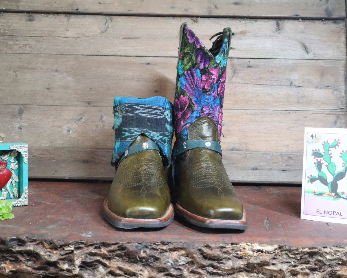 Size 41 - Blunt Toe Cowgirl Bling -Blue Dove