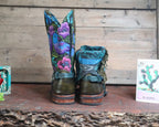Size 41 - Blunt Toe Cowgirl Bling -Blue Dove