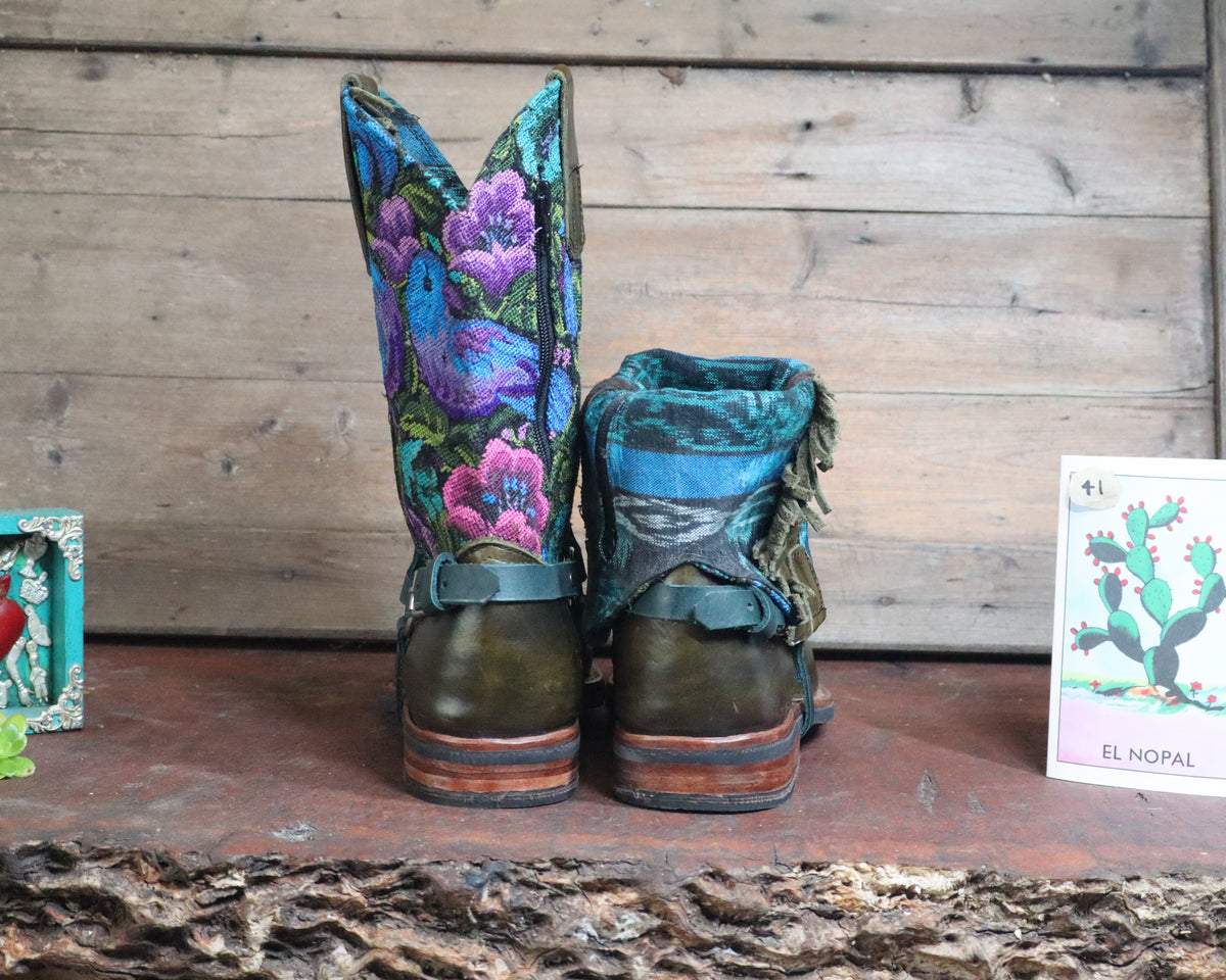 Size 41 - Blunt Toe Cowgirl Bling -Blue Dove