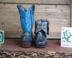 Size 41 - Blunt Toe Cowgirl Bling -Blue Patterns