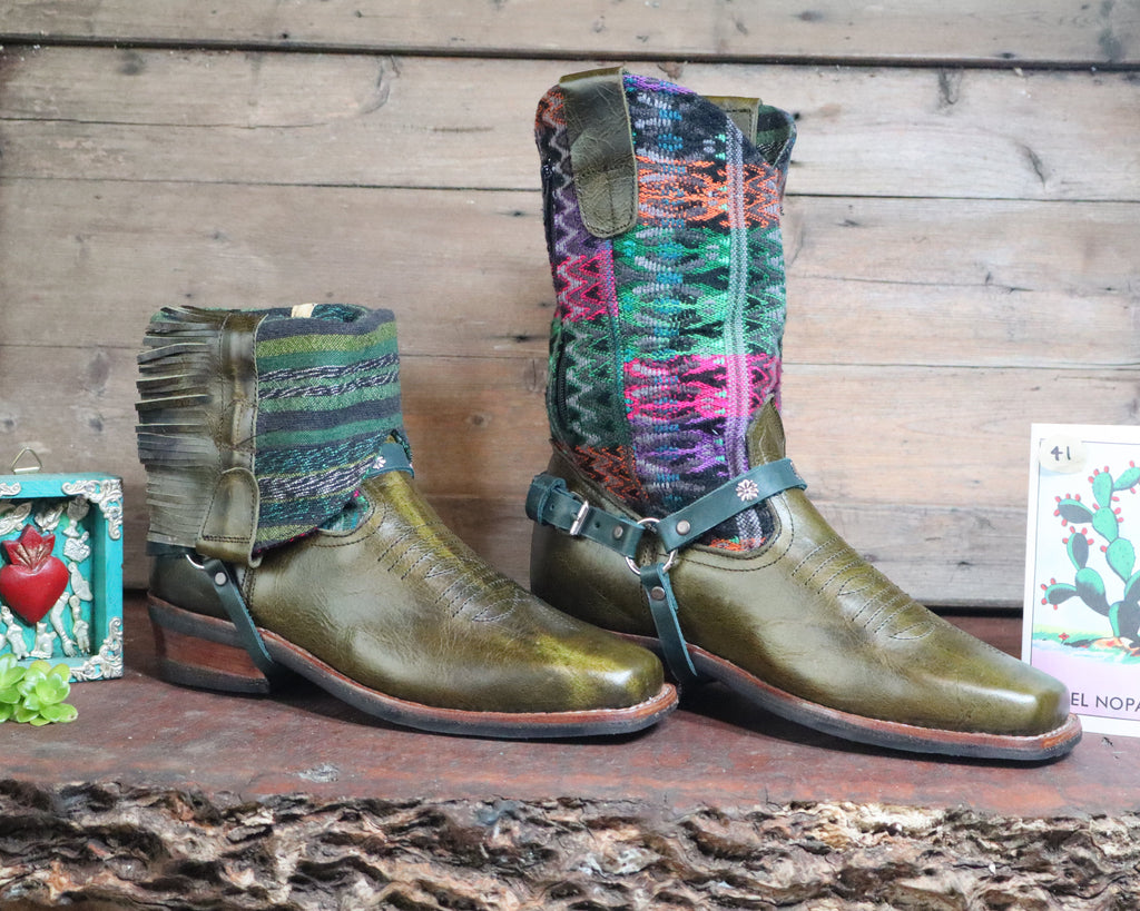 Size 41 - Blunt Toe Cowgirl Bling -Muted Rainbow