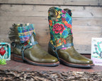 Size 41 - Blunt Toe Cowgirl Bling -Light Green