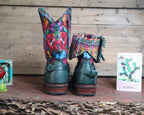 Size 42 - Blunt Toe Cowgirl Bling -Dark Terquoise