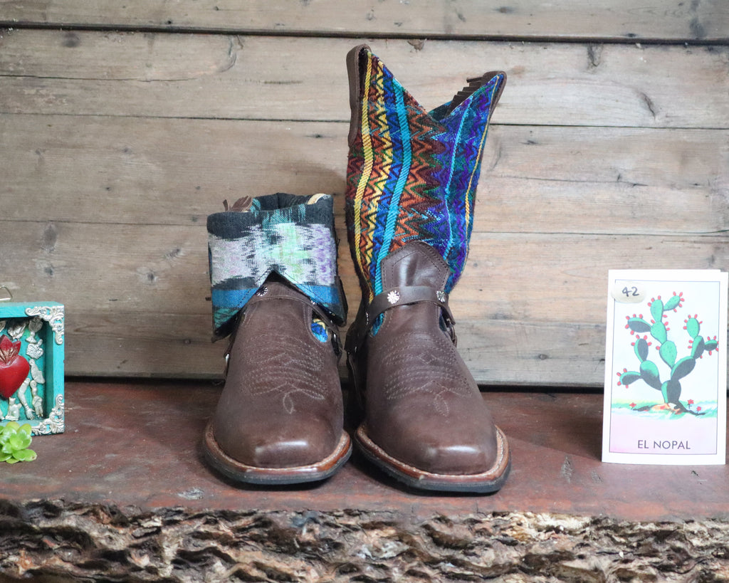 Size 42 - Blunt Toe Cowgirl Bling -Brown Stripes