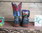 Size 42 - Blunt Toe Cowgirl Bling -Night Blooms