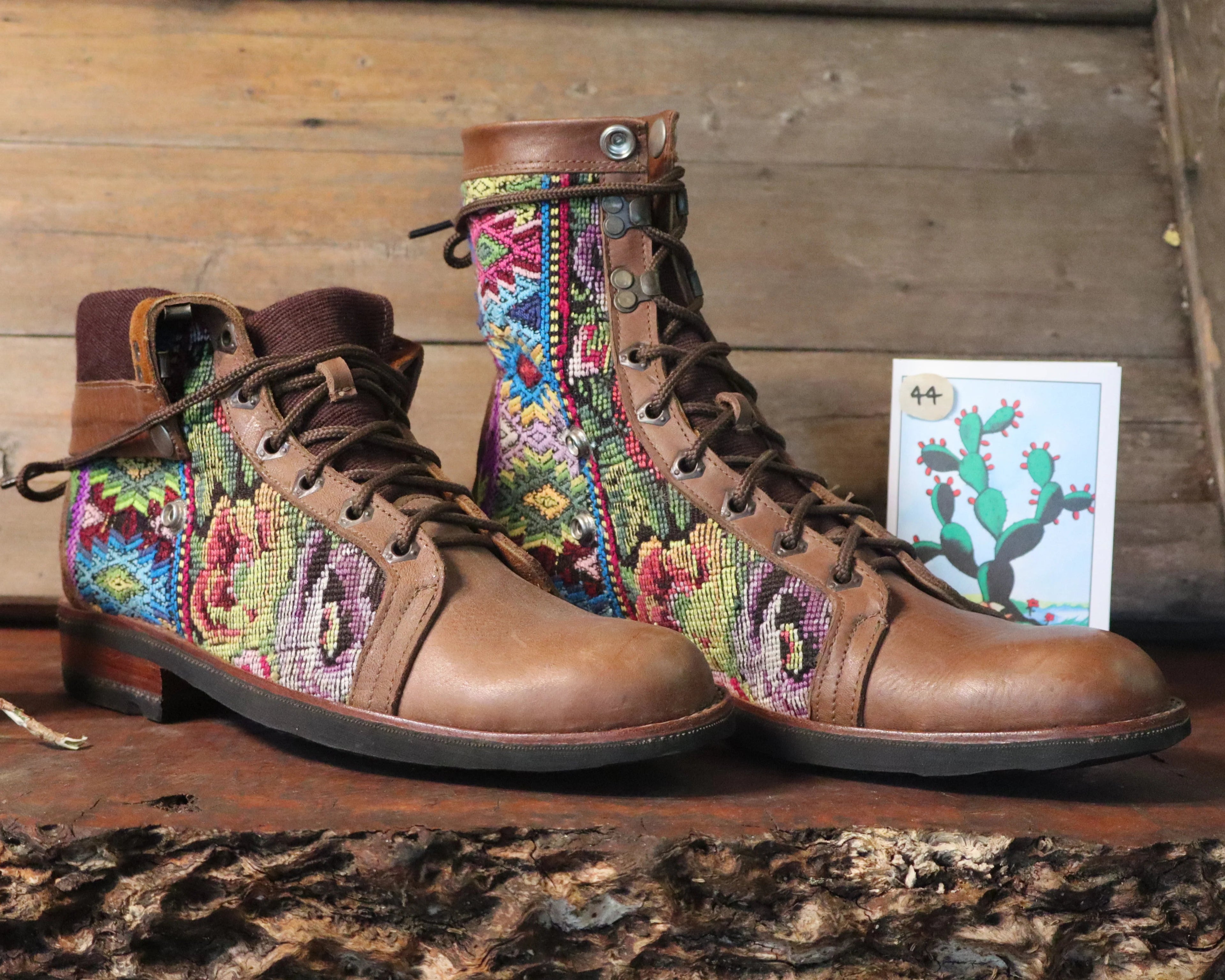 Size 44 - Gypsy Boots - Classic Rose Garden and Aztec
