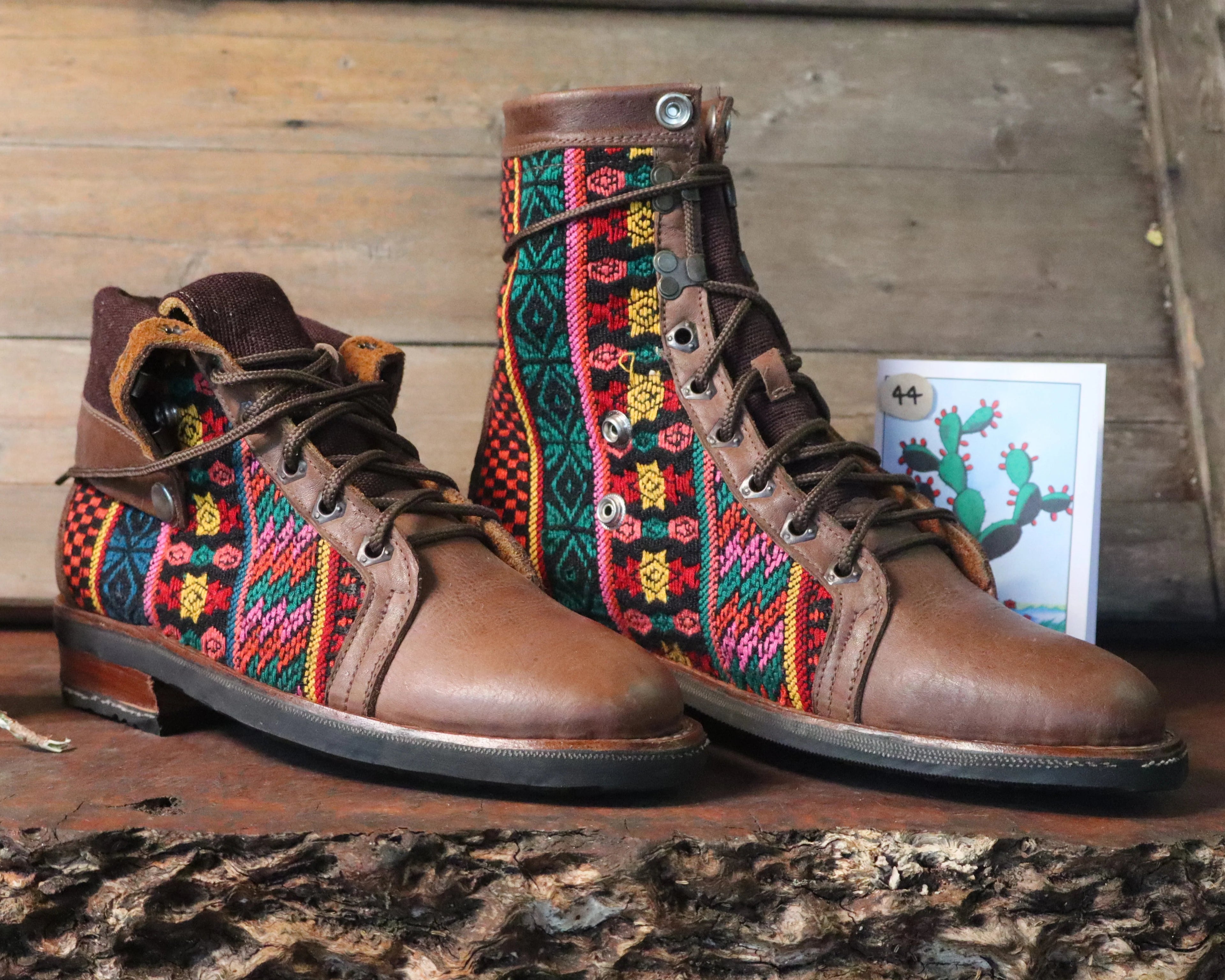 Size 44 - Gypsy Boots - Rasta Colours