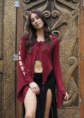 Druidess Hooded Top - Crimson