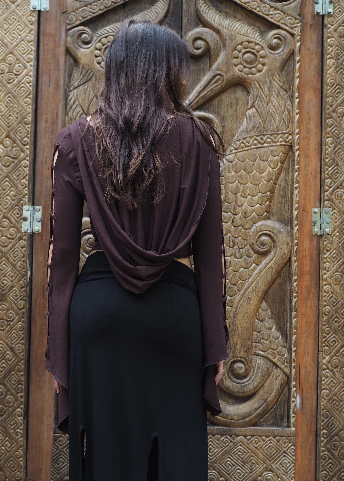 Medieval Hooded Top - Chocolate