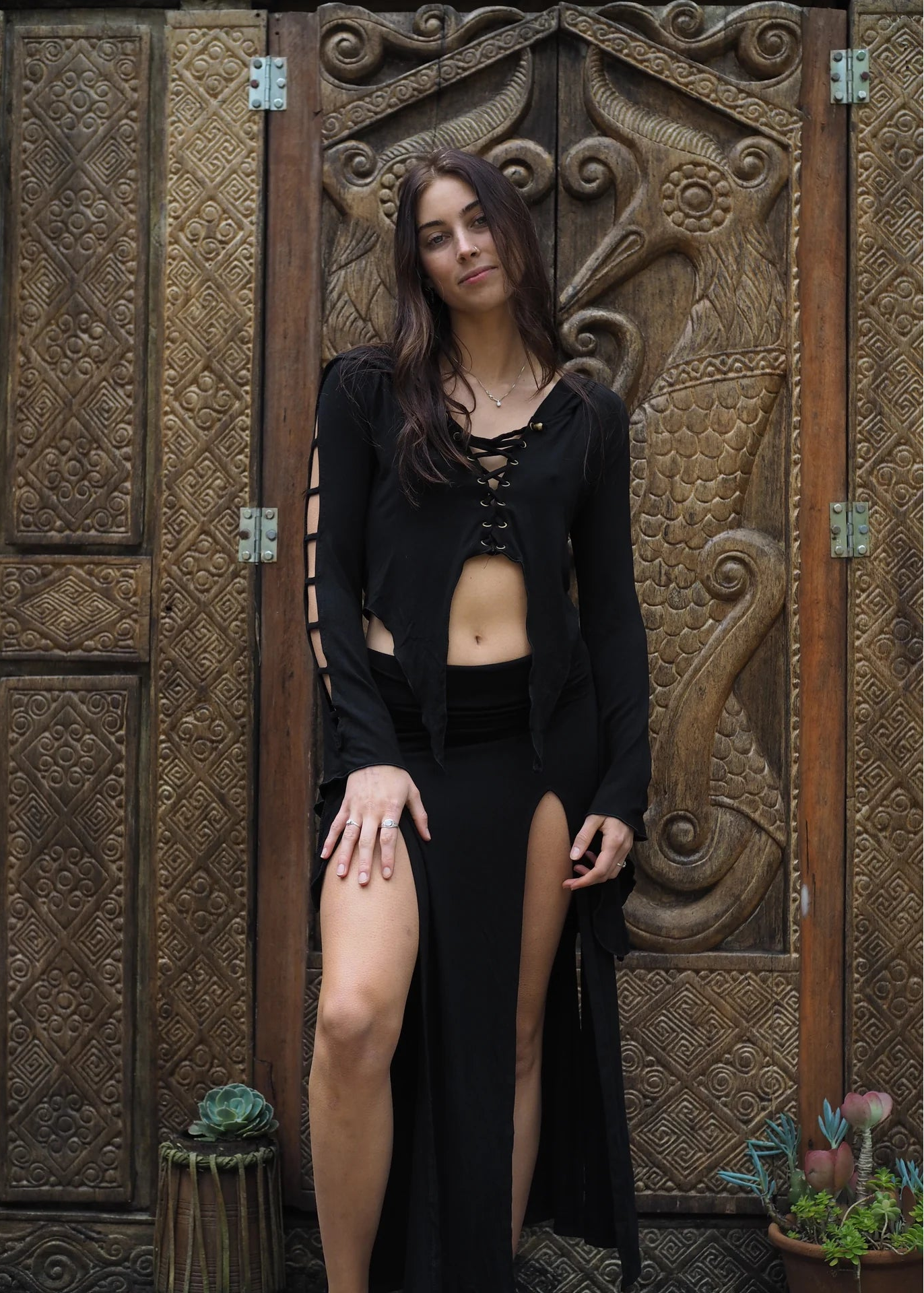 Medieval Hooded Top - Black