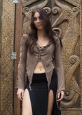 Druidess Hooded Top - Cappuccino