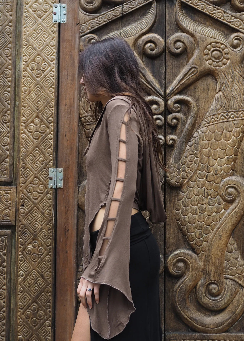 Druidess Hooded Top - Cappuccino