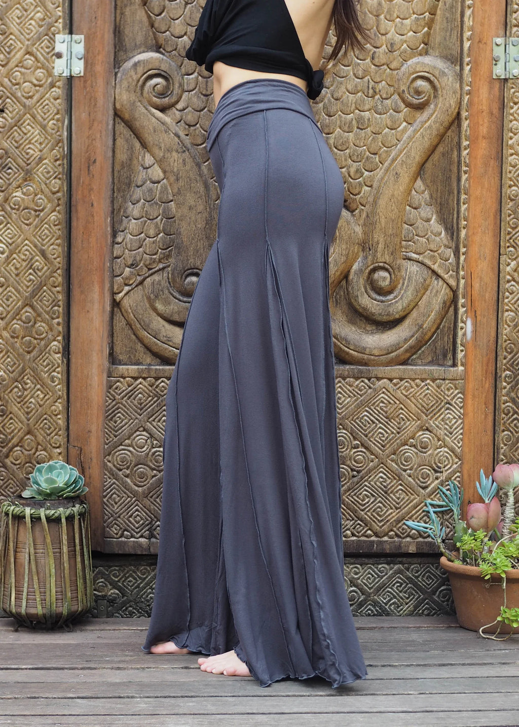 Pixie Palazzo Pants - Charcoal