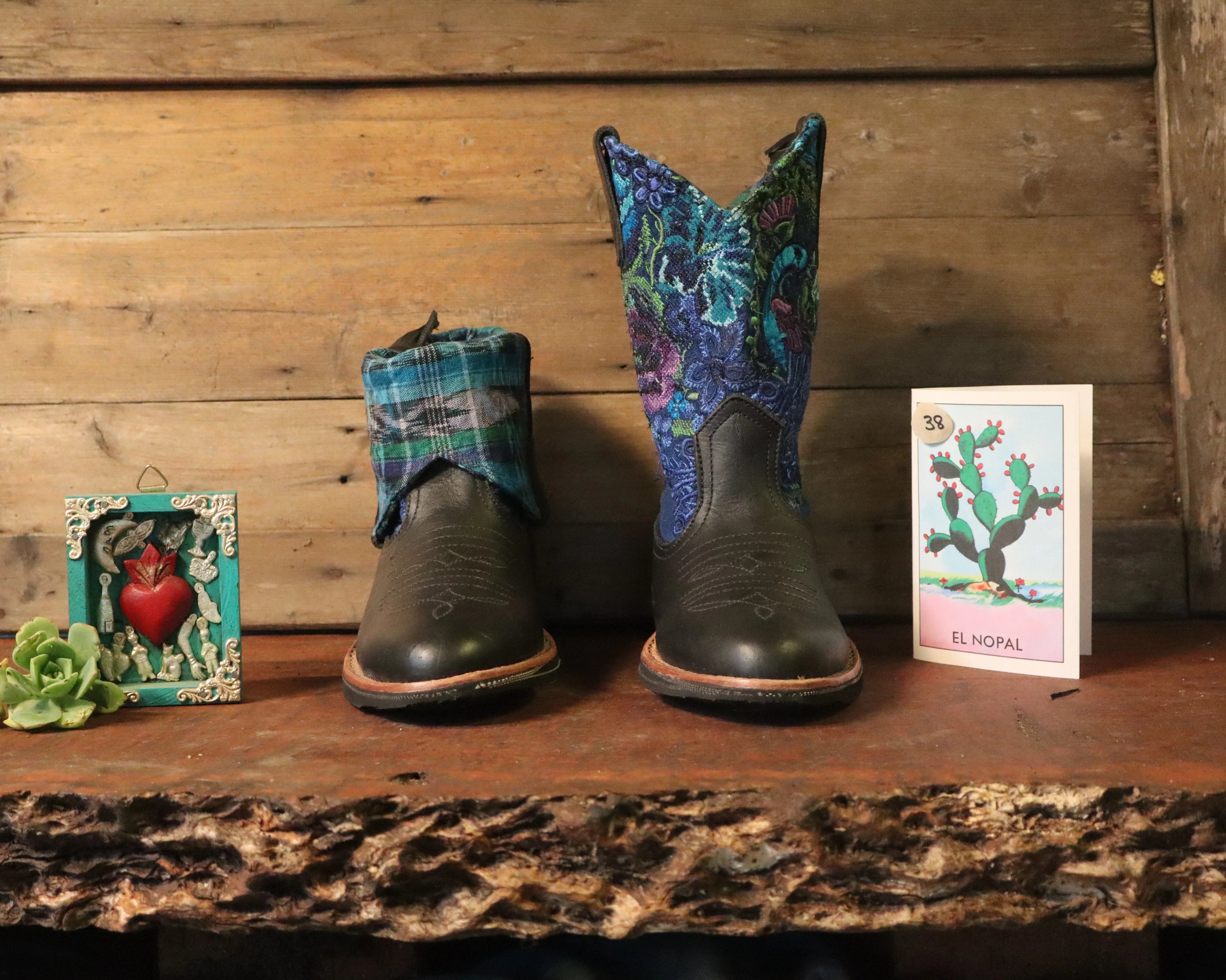 Size 38 - Cowgirl Boots - Blue Peacock