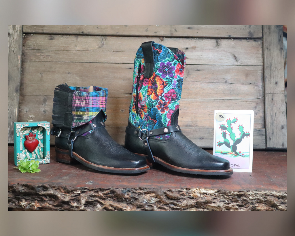 Size 38 - Blunt Toe Cowgirl Bling - Terqouise