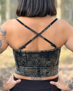 Dewdrop Bralette - Silver - Vein Print