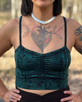 Dewdrop Bralette - Turquoise - Vein Print